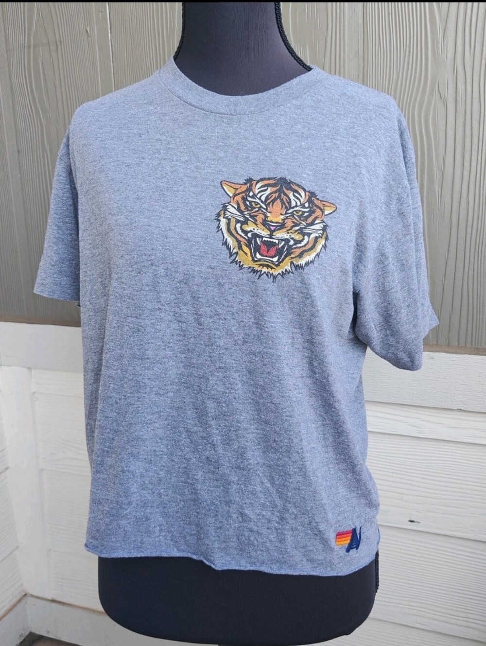 Aviator Nation Size M Boyfriend Cropped T-shirt